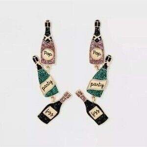 Sugarfix by Baublebar Champagne Problems Dangle Statement Earrings Holiday New